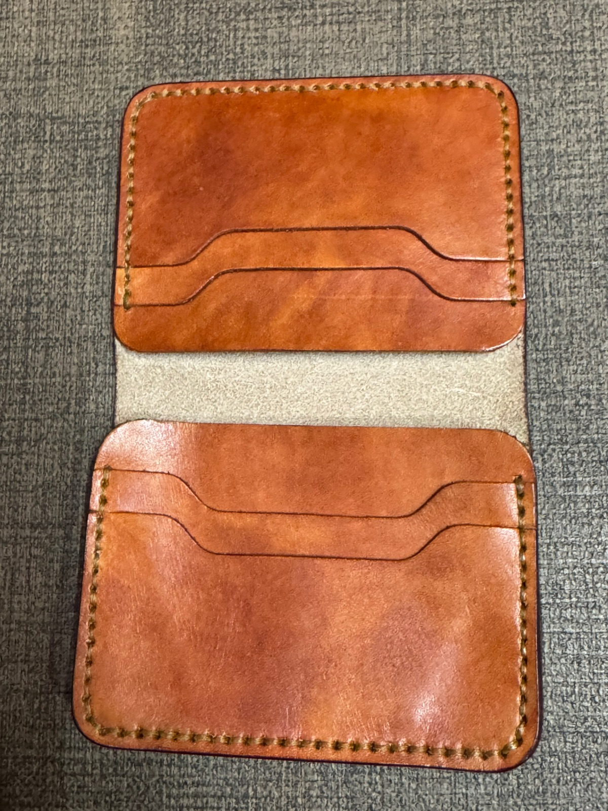 Vegtan Leather Handmade Wallet – Dual Access Design - Image 2