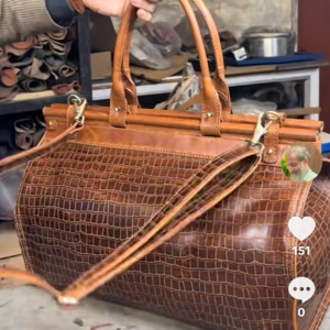 Pure Leather Handmade Duffle Bag