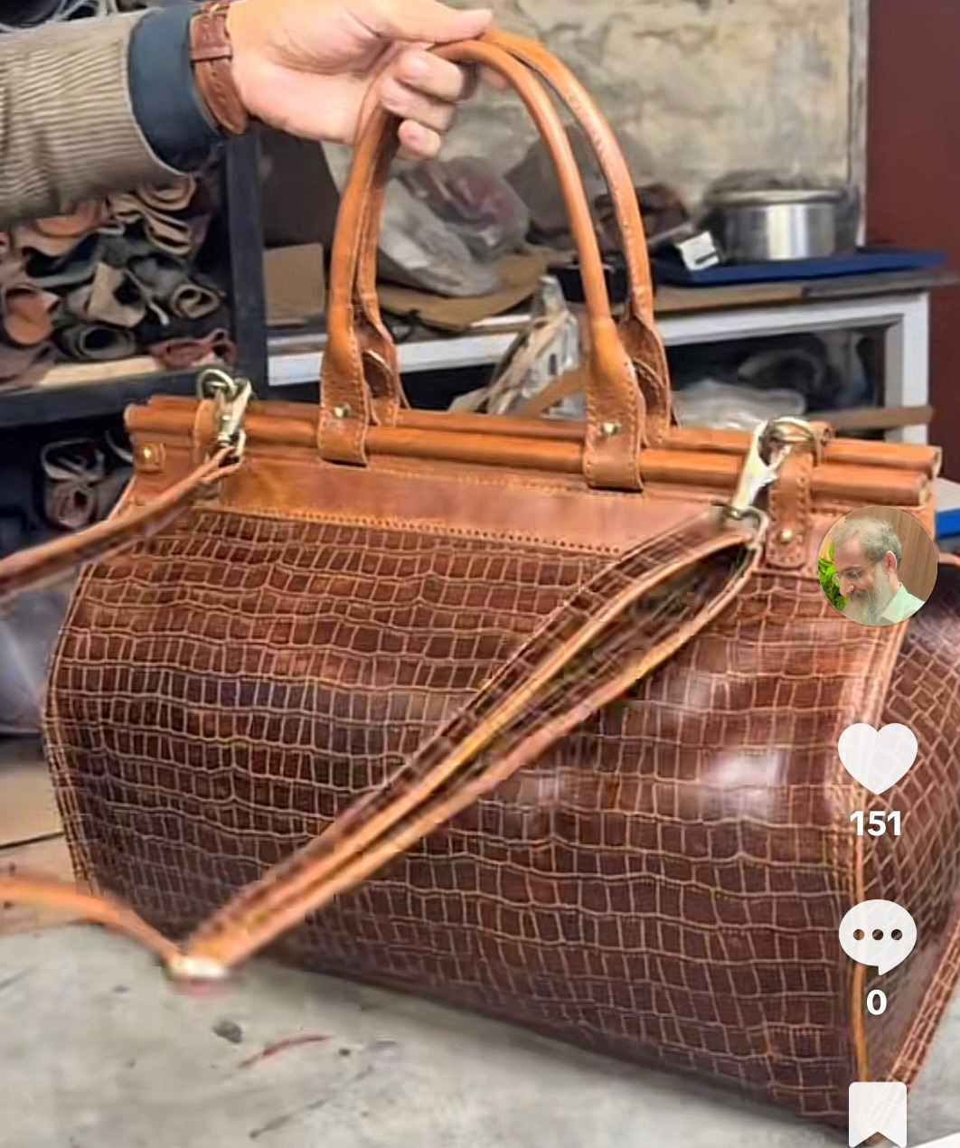 Pure Leather Handmade Duffle Bag
