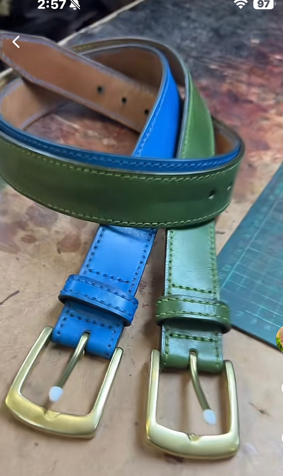 Vegtan Leather Handmade Belt - Image 2