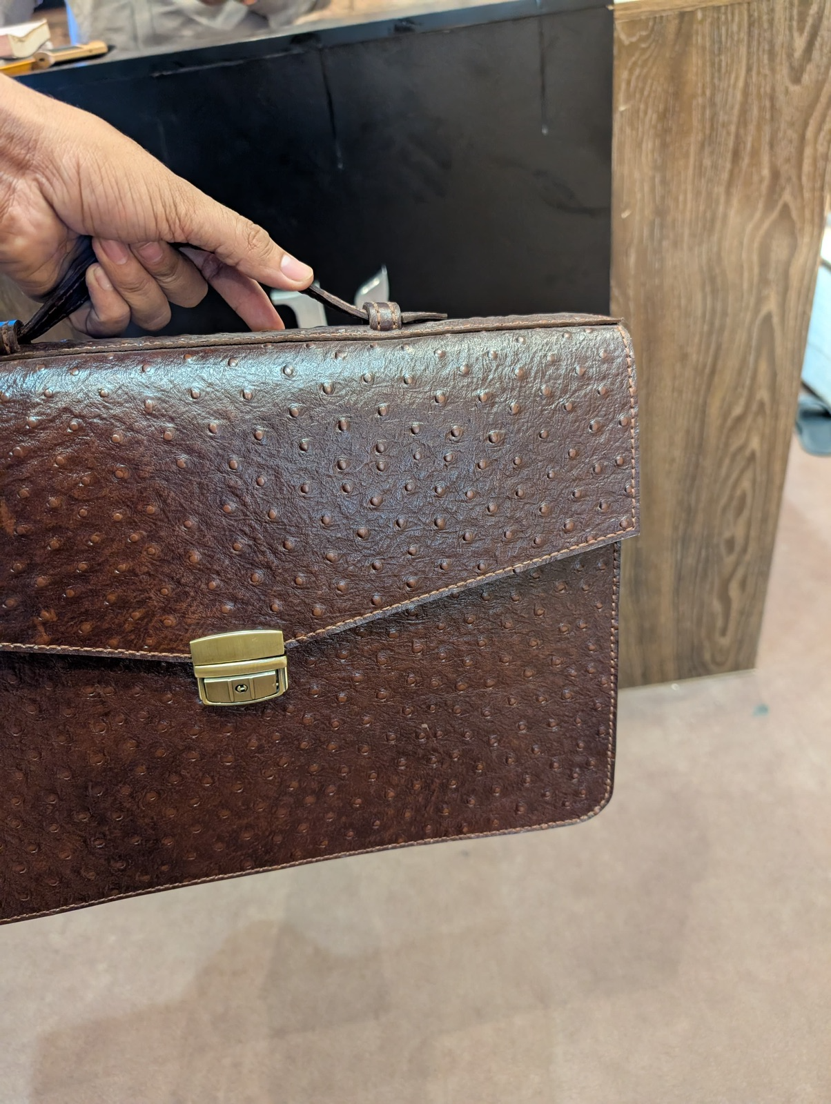 Pure Leather Handmade Laptop Bag - Image 3