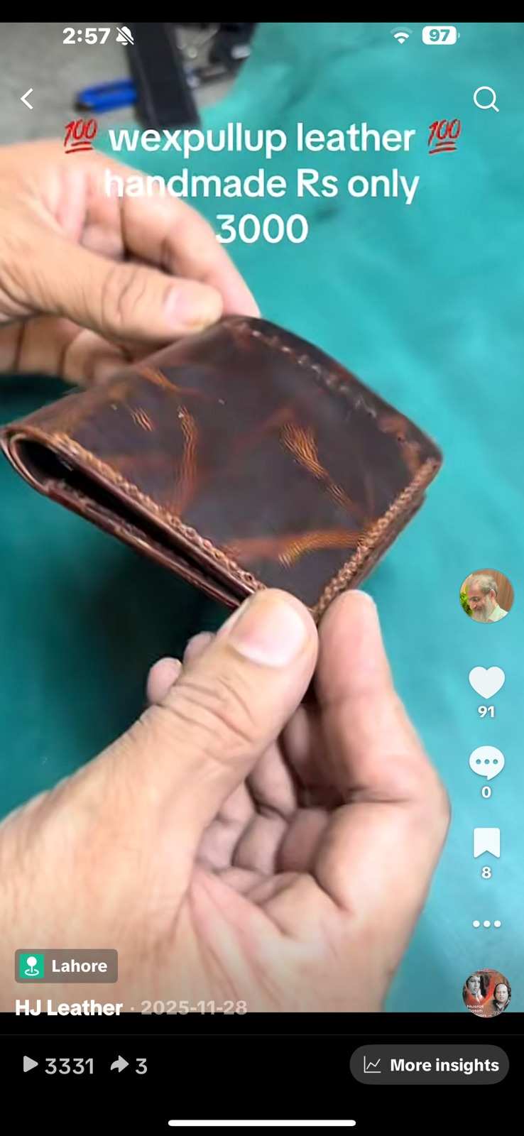 Wax Pullup Leather Handmade Wallet – Basic Edition - Image 3