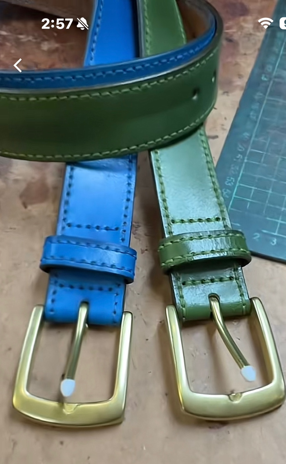 Vegtan Leather Handmade Belt - Image 3