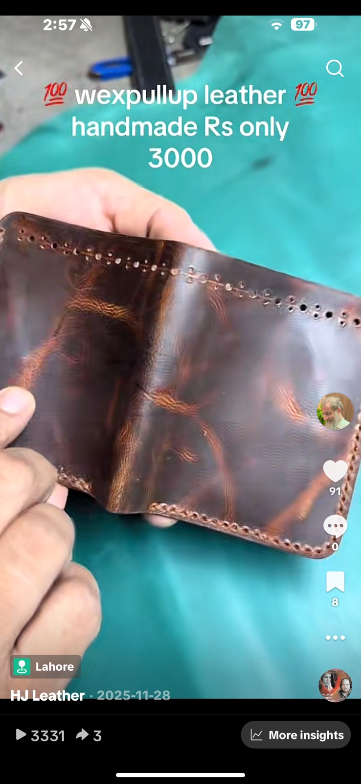 Wax Pullup Leather Handmade Wallet – Basic Edition - Image 2