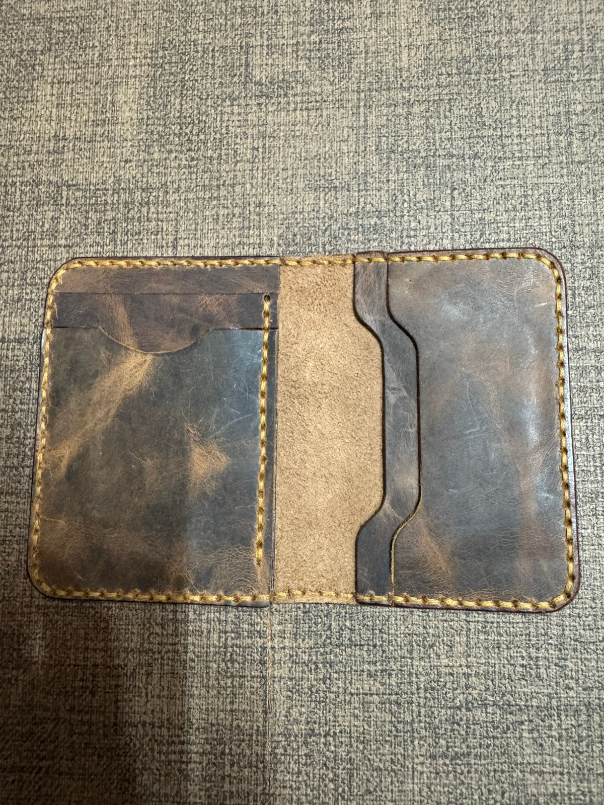 Wax Pullup Leather Handmade Card Holder