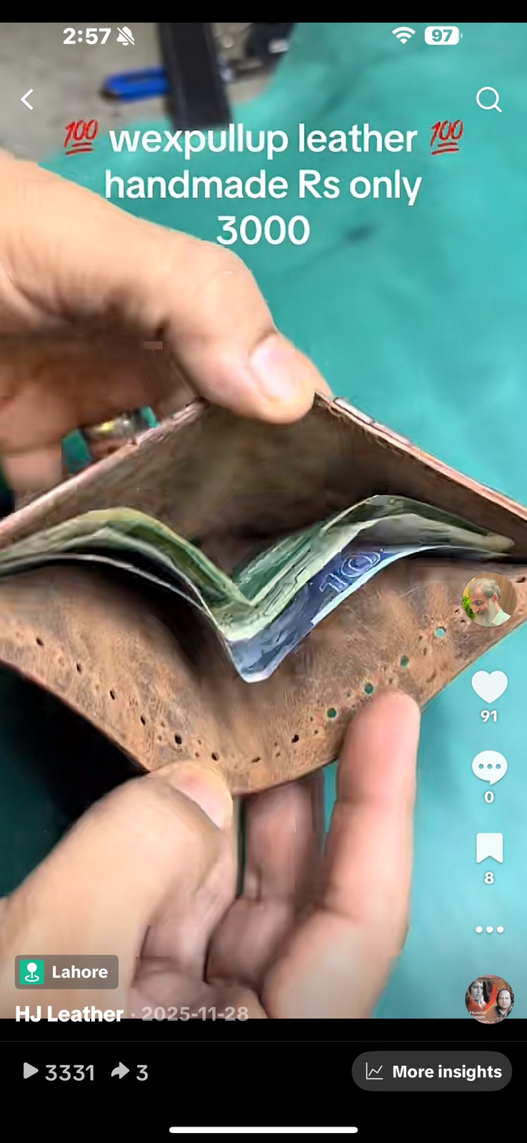 Wax Pullup Leather Handmade Wallet – Basic Edition - Image 4