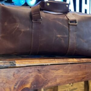 Wax Pullup Leather Handmade Duffle Bag