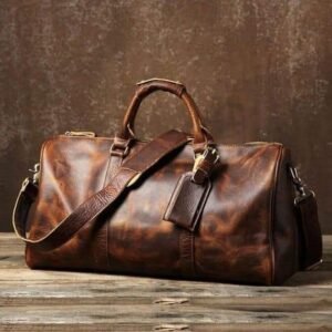Pure Handmade Leather Duffel Bag