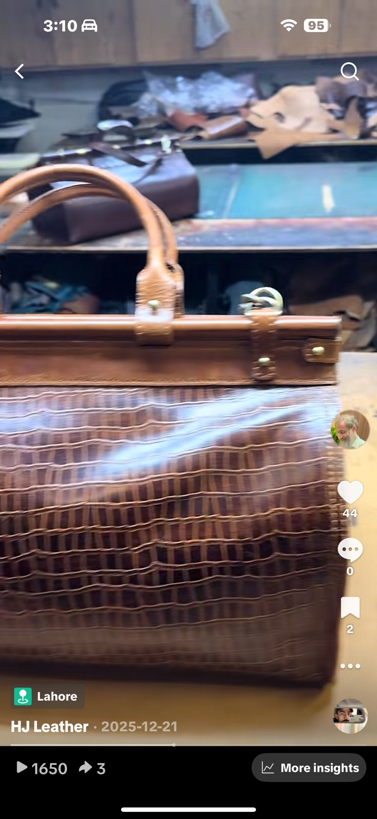 Pure Leather Handmade Duffle Bag - Image 4