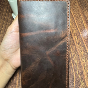 Wax Pullup Leather Handmade Wallet – High Capacity