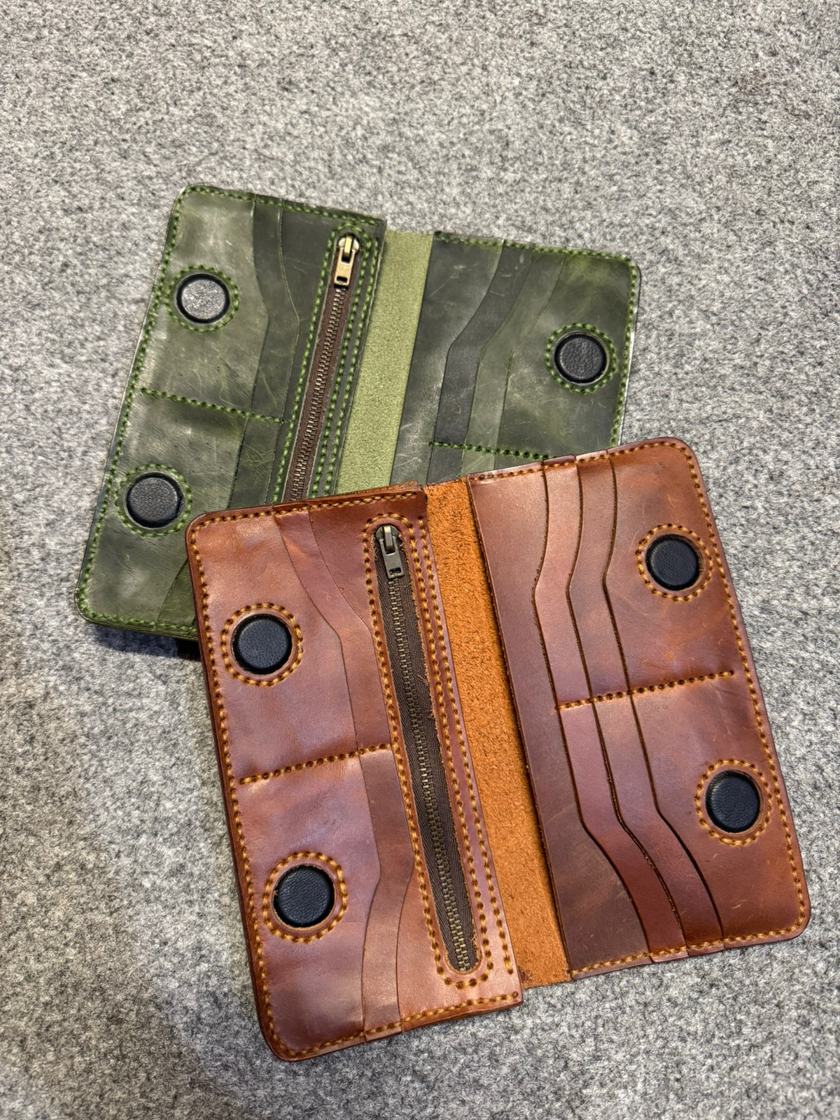 Long Wallet – Wax Pullup Leather – All-in-One Edition - Image 2