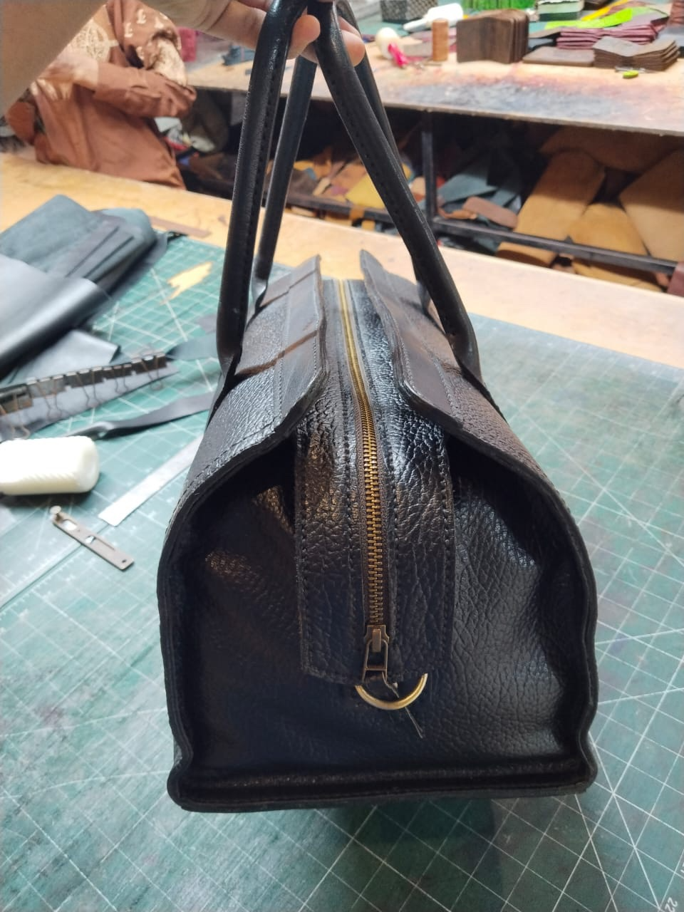 Mild Grain Leather Handmade Bag - Image 3
