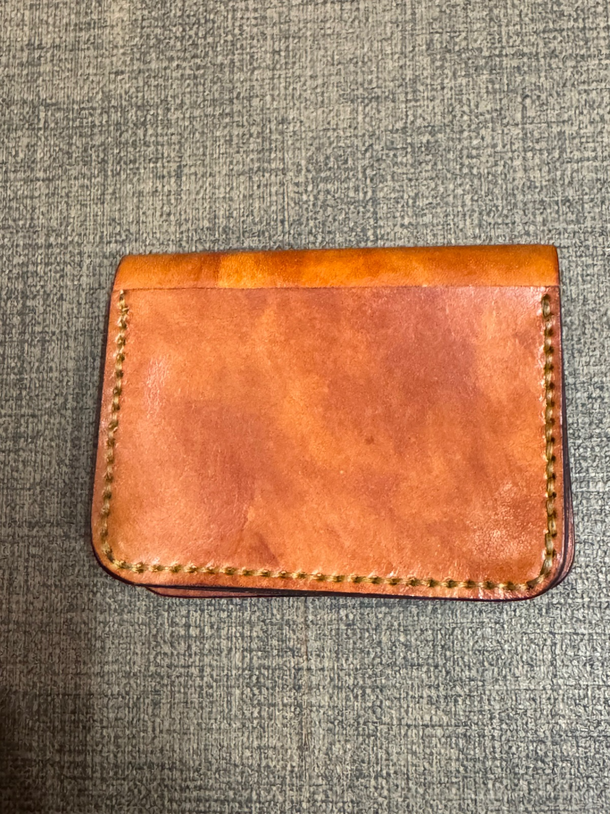 Vegtan Leather Handmade Wallet – Dual Access Design - Image 3