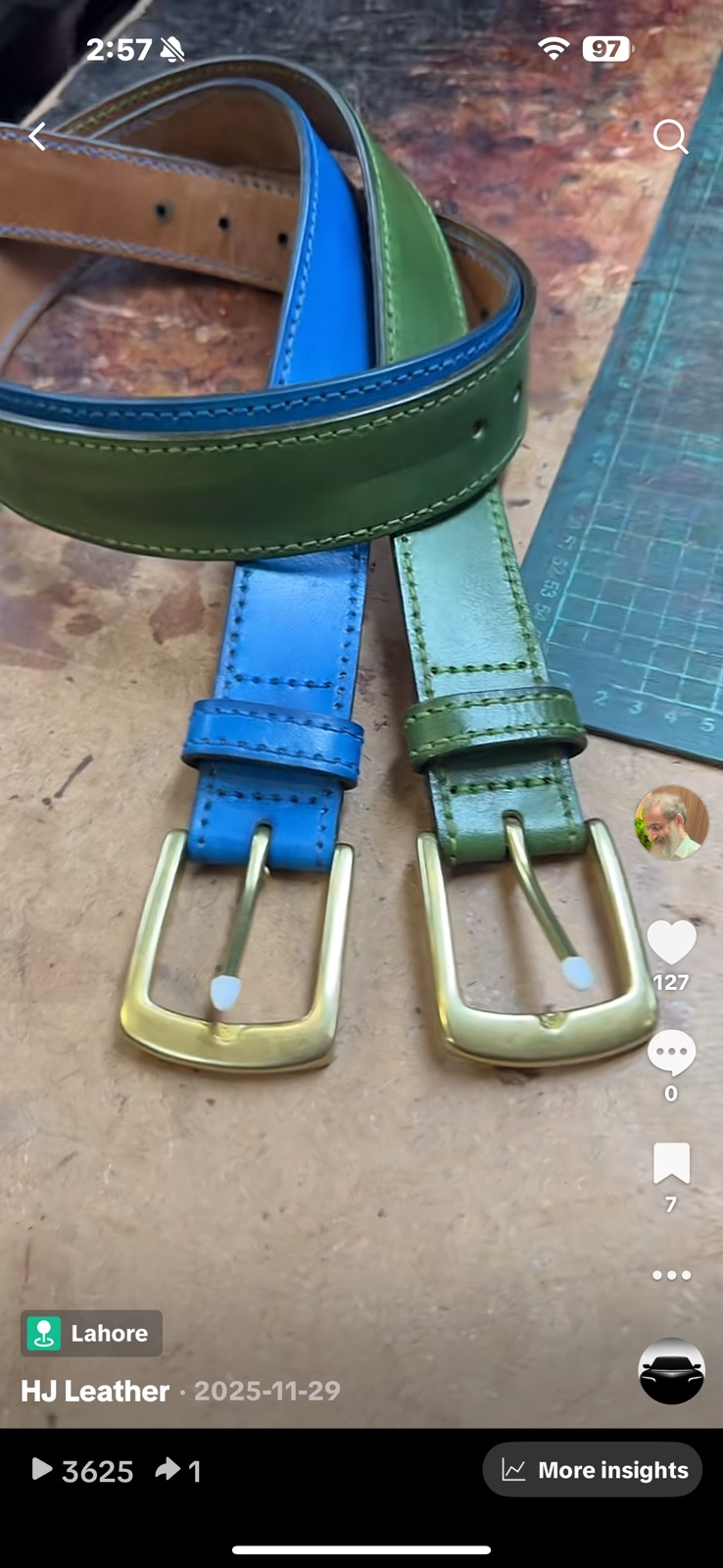 Vegtan Leather Handmade Belt
